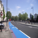 Cycle Lane Colour Painting in Aston 11