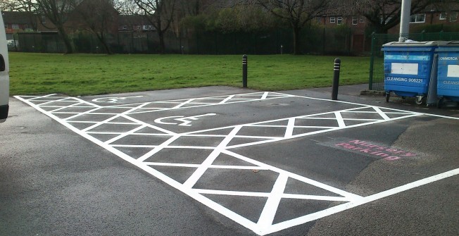 Car Park Bay Painting in Mill Green