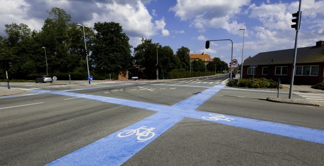 Cycle Lane Colour Painting in Lane End